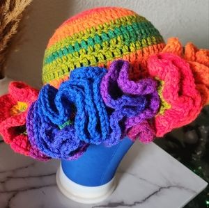 Crochet Ruffle Hat
